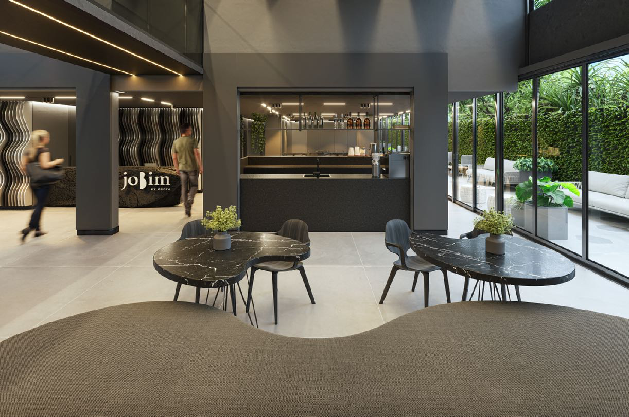 Planta humanizada do Studio Compacto — Jobim by Coppa